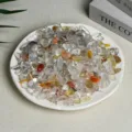 Polished natural white pink and yellow crystal gravel stones for aromatherapy use - Multicolor Crystal / 9-12mm (100g)