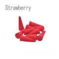 Red cone incense aromatherapy cones for home fragrance and relaxation, strawberry scent. - Strawberry