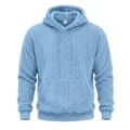 Herren Hellblau Fleece Kapuzenpullover Lässige Herbst Winter Kordelzug Sweatshirt - S / Oberteile / Himmelblau
