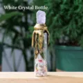 Flacon à vœux en cristal décoratif avec améthyste et éclats de pierres colorés. - Bouteille de Cristal de Roche 10-11cm