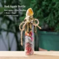 Bouteille rituelle d'agate rouge avec pin, rose, sauge et pointe de citrine déco - Bouteille d'Agate Rouge 10-11cm
