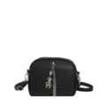 Bolso cruzado negro para mujer con borla y colgante de oso diseño informal para uso diario - Negro