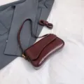 Bolso de hombro retro burdeos de cuero PU elegante bolso cruzado para mujeres - Burdeos