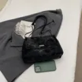 Borsa a tracolla alla moda da donna borsa a catena casual monocolore elegante borsa tote - Nero