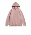 Sweat à capuche en molleton suédé rose streetwear décontracté pour hommes et femmes. - Rose