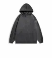 Sweat à capuche uni et décontracté pour homme coupe ample avec poche avant pour le quotidien. - M / Hauts / Gris