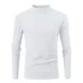 Camiseta térmica de manga larga con cuello alto blanco top básico vista de detalle - M / Tops / Blanco