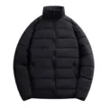 Men's winter casual stand collar black puffer jacket warm zip up winter outerwear coat. - M / Tops / Black