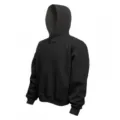 Sweat à capuche noir oversize unicolore pour homme, streetwear décontracté court. - M / Hauts / Noir