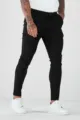 Men's Black Slim Fit Stretch Casual Trousers Spring Summer Outdoor Sports Pants New - S / Black