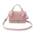 Bolso cruzado de mujer rosa con asa de pañuelo, bolso de hombro texturizado chic moda. - Rosa