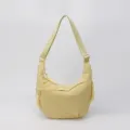 Bolso cruzado informal amarillo claro, bolso de hombro versátil para uso diario. - Amarillo claro
