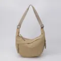 Bolso cruzado informal de nylon, bolsa de media luna ligera para mujer, estilo diario versátil. - Albaricoque