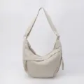 Casual nylon crossbody dumpling bag for women, lightweight versatile shoulder bag daily use. - Off White