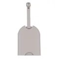Grey PU Leather Luggage Tag Travel Bag Suitcase ID Tag Anti-Loss Hanging Boarding Tag - Light Gray