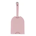 Pink PU leather luggage tag travel bag ID name label cute pink suitcase accessory variant - Pink