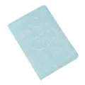 Fundas para pasaporte de cuero PU azul claro con bonitos diseños de viaje y estilo. - Azul claro