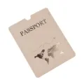 PU Leder Reisepasshülle mit Goldfolie Weltkarte Design, Dokumentenorganizer Etui. - Khaki