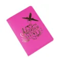 Süßer rosa PU Leder Reise Reisepasshülle, wasserdichte und langlebige Passhülle für Urlaub - Fuchsia