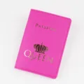 Custodia protettiva per passaporto in ecopelle PU rosa vivo per documenti da viaggio - 14*10cm / Rosso rosa
