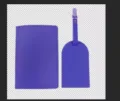 Set porta passaporto e etichetta per bagagli in ecopelle PU viola variante - Combo Porta Passaporto E Targhetta / Viola