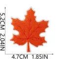 Orange Ahornblatt bestickter Aufnäher DIY Kleidung Reparatur Patch dekorative Applikation 5.2x4.7cm - Oranger Ahornblatt Stil (C27MG-078-02)