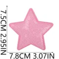 Patch brodé étoile sequins roses pour décoration DIY de vêtements, badge brillant. - N° 1 (X27WJX-12-01)