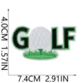 Badge écusson brodé Golf thermocollant application pour vêtements vestes chapeaux bricolage - Écusson Brodé de Golf (C34GEF-088-02) / Pièce Unique (7.4x4.0cm)