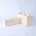 Premium beige magnetic gift box and plaid paper bag set, elegant packaging for presents. - Exquisite Gift Box (Box Only, No Doll) / Standing Height 35cm