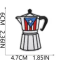 Puerto Rico Flagge Mokakanne bestickte Bügelflicken Kleidung dekorative Aufnäher 6cm - Bestickter Aufnäher(C25QG-088-10)