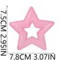 Patch étoile en sequins roses avec design creux, bord brodé, article de décoration DIY. - N° 2 (X27WJX-12-02)