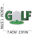 Patch brode golf thermocollant ecusson applique pour vetements vestes sacs chapeaux DIY - Écusson Brodé de Golf (C34GEF-088-04) / Pièce Unique (7.4x4.0cm)