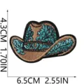Parche de sombrero de vaquero bordado estilo occidental para reparación de ropa y adorno - Estilo Sombrero Vaquero (C28SD-148-05)