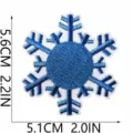 Blauer Schneeflocke bestickter Aufnäher für Kleidung DIY Reparatur kreatives Handwerk. - Blaue Schneeflocke