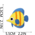 Buntes tropisches Fisch besticktes Stoffabzeichen für Kleidung DIY, 5.3x5.5cm Größe. - Bunter Fisch-Stil