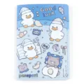 Estuche de protección para pasaporte de cuero PU con estampado de pato de dibujos - Estilo Pato y Oso / Azul zafiro