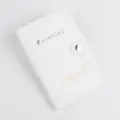 Custodia semplice per passaporto in pelle bianca con foglia d'oro aereo organizzatore documenti. - 14.5*10CM / Bianco