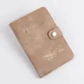 Custodia per passaporto in pelle marrone minimalista, elegante organizzatore di viaggio. - 14.5*10CM / Kaki