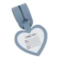 Blue heart luggage tag PU leather travel suitcase ID label bag tag for luggage accessories - Light Blue