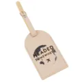 Beige PU Leder Kofferanhänger mit Schnallenriemen, stilvolles Reisegepäckschild zur Kennzeichnung. - Globus Khaki