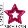 Ecusson brode etoile a paillettes roses pour decoration DIY de vetements, env. 7.8x7.5cm. - N° 8 (X27WJX-12-08)