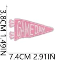 Pink game day embroidered patch iron on badge appliques clothing backpack decor - X27SD-088-07
