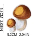 Cute mushroom embroidered patch for clothing repair and DIY fabric decoration 5.3x5.2cm - Double Mushrooms Style (C27MG-1-14)