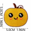 Süßer Kürbis Stickerei Aufnäher Detail, 5cm Größe, ideal für Kleidung DIY und Reparatur. - Halloween Kürbis Stil