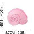 Rosa Muschel Stickerei Aufnäher für Kleidung, niedliches Ozean DIY Stoffapplikation. - Rosa Muschel-Stil