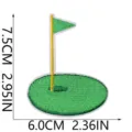 Ecusson brodé drapeau de golf thermocollant patch parcours de golf pour vêtements sacs - Écusson Brodé de Drapeau de Golf (C34GEF-085-13) / Pièce Unique (7.5x6.0cm)