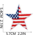 Sternformige US Flagge bestickte Aufnaher, ideal fur Kleidung Reparatur und DIY Dekoration. - Fünfeck-Stil