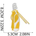 Patch brodé sac de golf thermocollant écusson pour vêtements veste sac à dos motif - Écusson Brodé de Sac de Golf (C34GEF-088-15) / Pièce Unique (8.2x5.3cm)