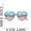 Beach vacation heart sunglasses embroidered cloth patch DIY apparel decorative accessory item - Heart Sunglasses (X27BK-068-16)