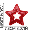 Ecusson etoile sequins rouges brode applique pour vetements veste sacs decoration - N° 14 (X27WJX-12-14)